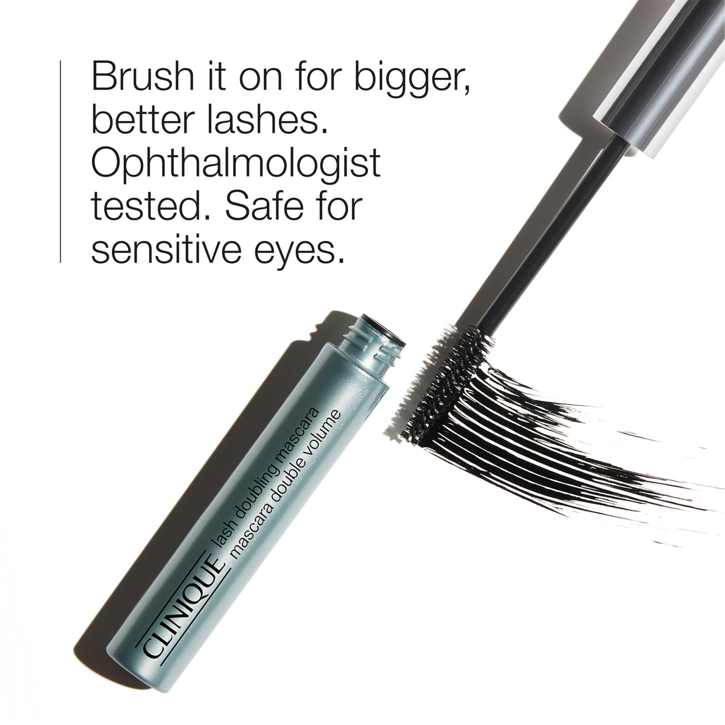 Clinique Lash Doubling Mascara | Length, Defining + Safe for Sensitive Eyes, Black, 1 Fl Oz