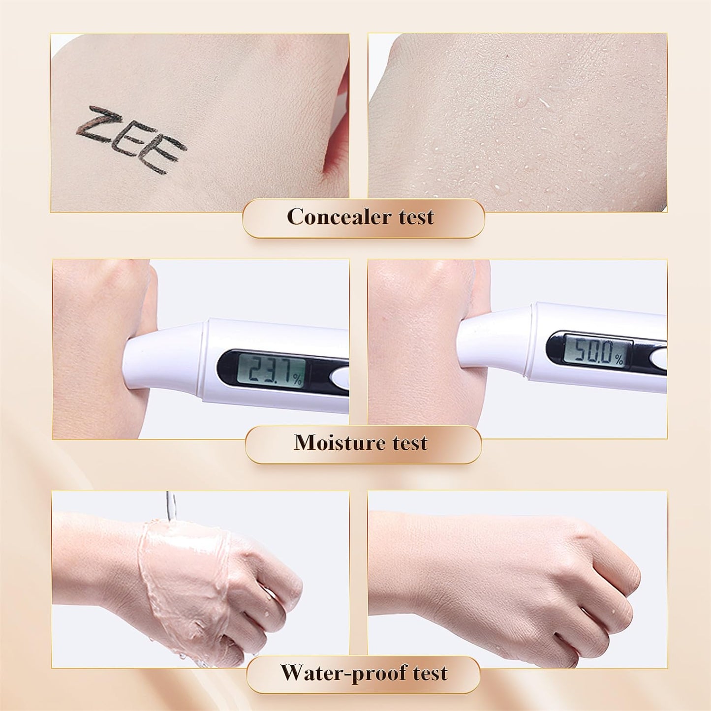Mushroom Head Air Cushion CC Cream - BB Cream Face Makeup Foundation for Mature Skin Moisturizing Concealer Brighten Long-Lasting, Even Skin Tone for All Skin Types (Buff Beige)