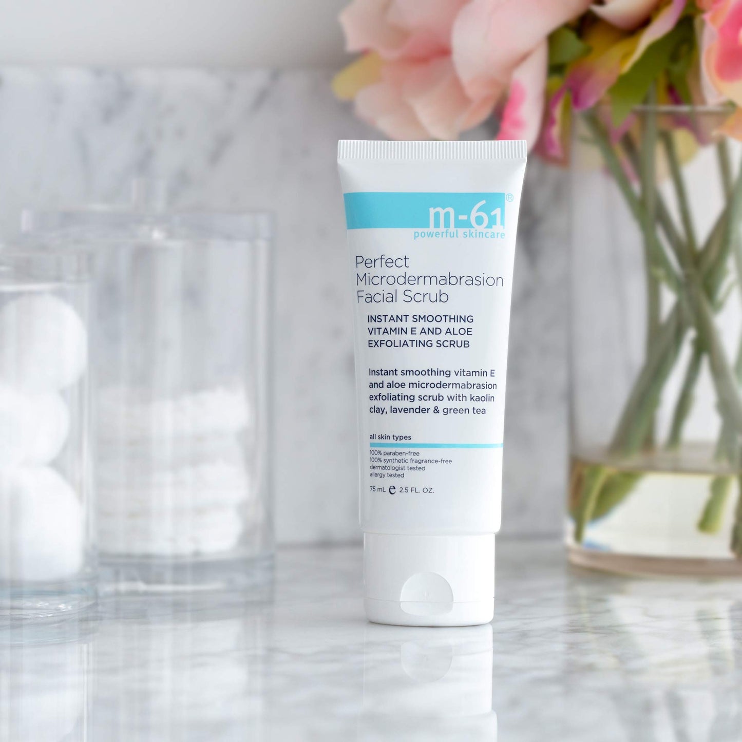m-61 Perfect Microdermabrasion Facial Scrub | Instant Smoothing, Exfoliating Scrub With Vitamin E, Kaolin Clay, Aloe, 2.5 Fl Oz