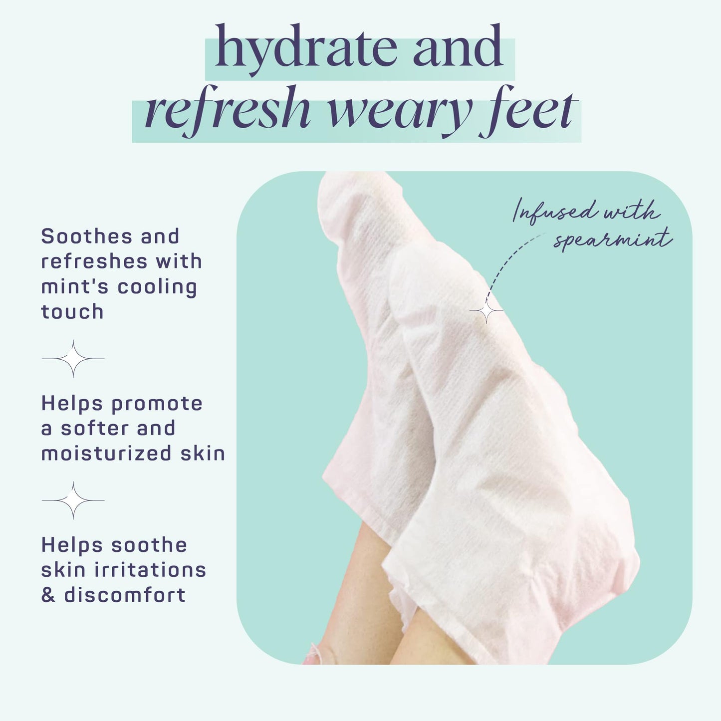 SpaLife Moisturizing Hand Gloves and Foot Sockies Bundle - 4 Hand Gloves & 4 Foot Sockies Set for Hydrating Dry, Cracked Hands and Feet - Repairing Skincare Mini Gift Set