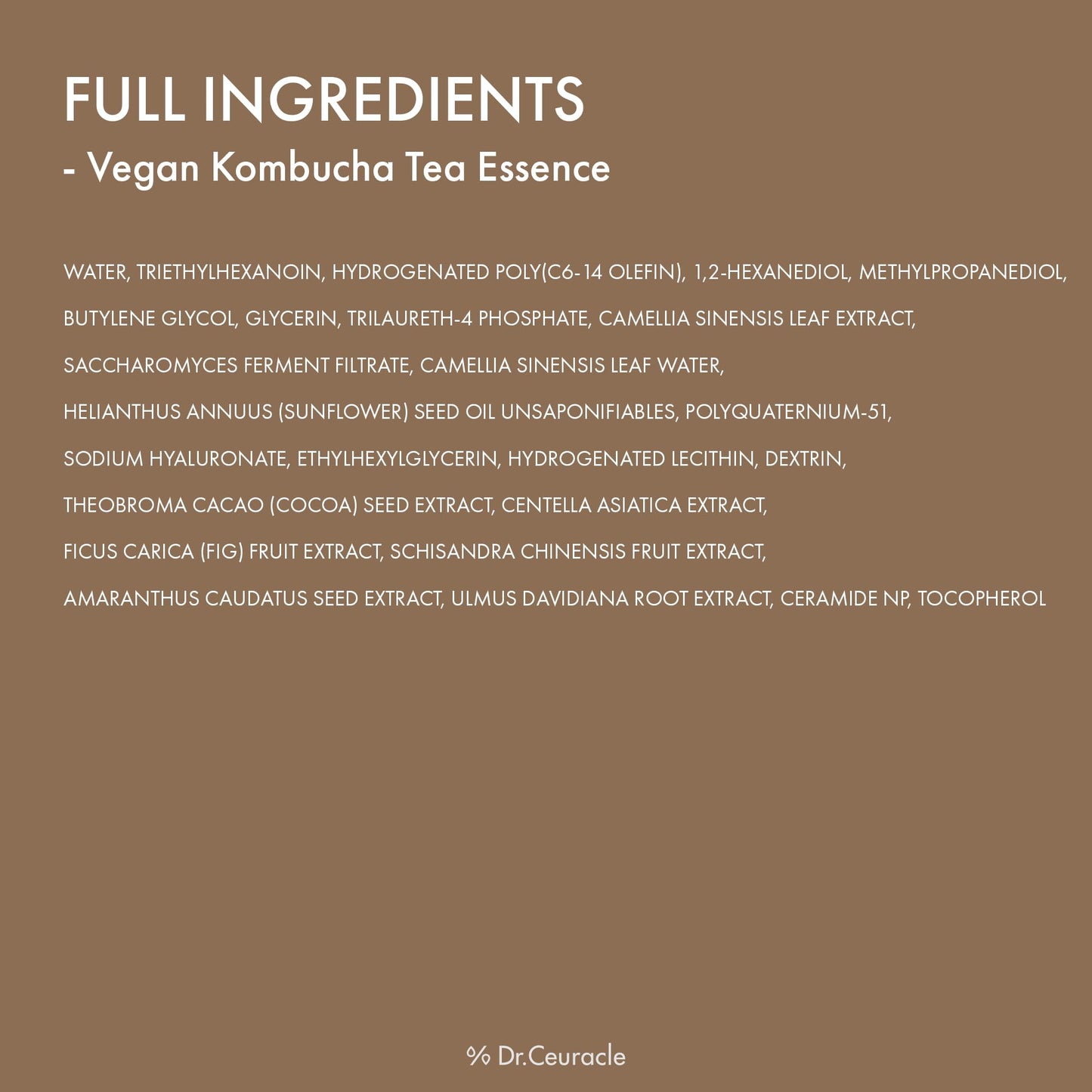 Dr.Ceuracle Vegan Kombucha Tea Essence - Hydrating Milky Toner with Kombucha Tea Extract, Centella Asiatica, Ceramide, Korean Skincare (150 ml / 5.07 fl. oz.)