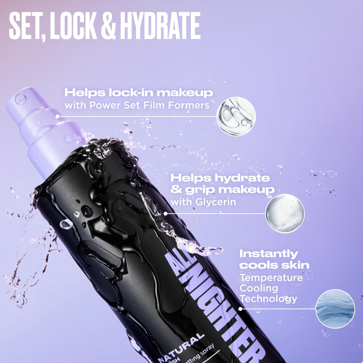 Urban Decay All Nighter Waterproof Makeup Setting Spray - Natural Finish, Up to 24HR Wear, Ultra-Fine Facial Mist, Hydrating Foundation Face Primer, Smudge-Proof, Transfer-Resistant - 4 fl oz