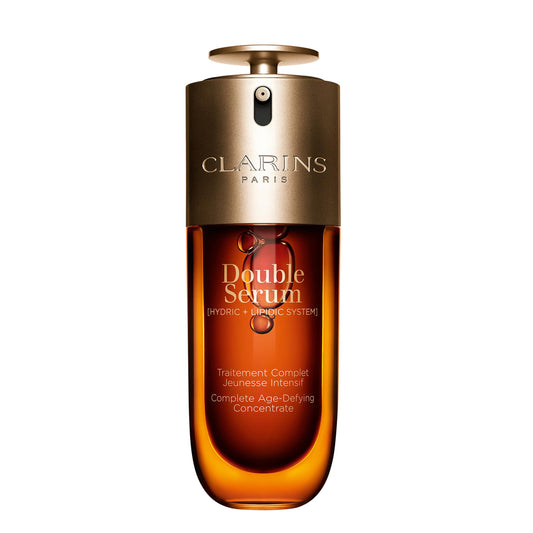 Clarins DOUBLE SERUM | Anti Aging Face Serum | Visibly Firms, Smoothes, Boosts Radiance, and Refines Pores | 24H Hydration | All Skin Types, 1.7 Fl Oz