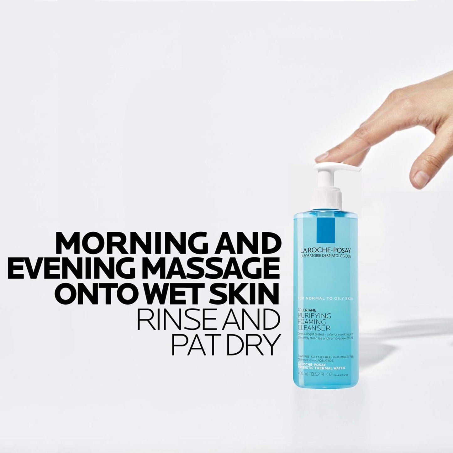 La Roche-Posay Toleriane Purifying Foaming Facial Cleanser, Oil Free Face Wash for Women & Men with Niacinamide + Ceramides, Pore Cleanser Safe For Sensitive Skin, Won’t Dry Out Skin, Soap Free, 400ml
