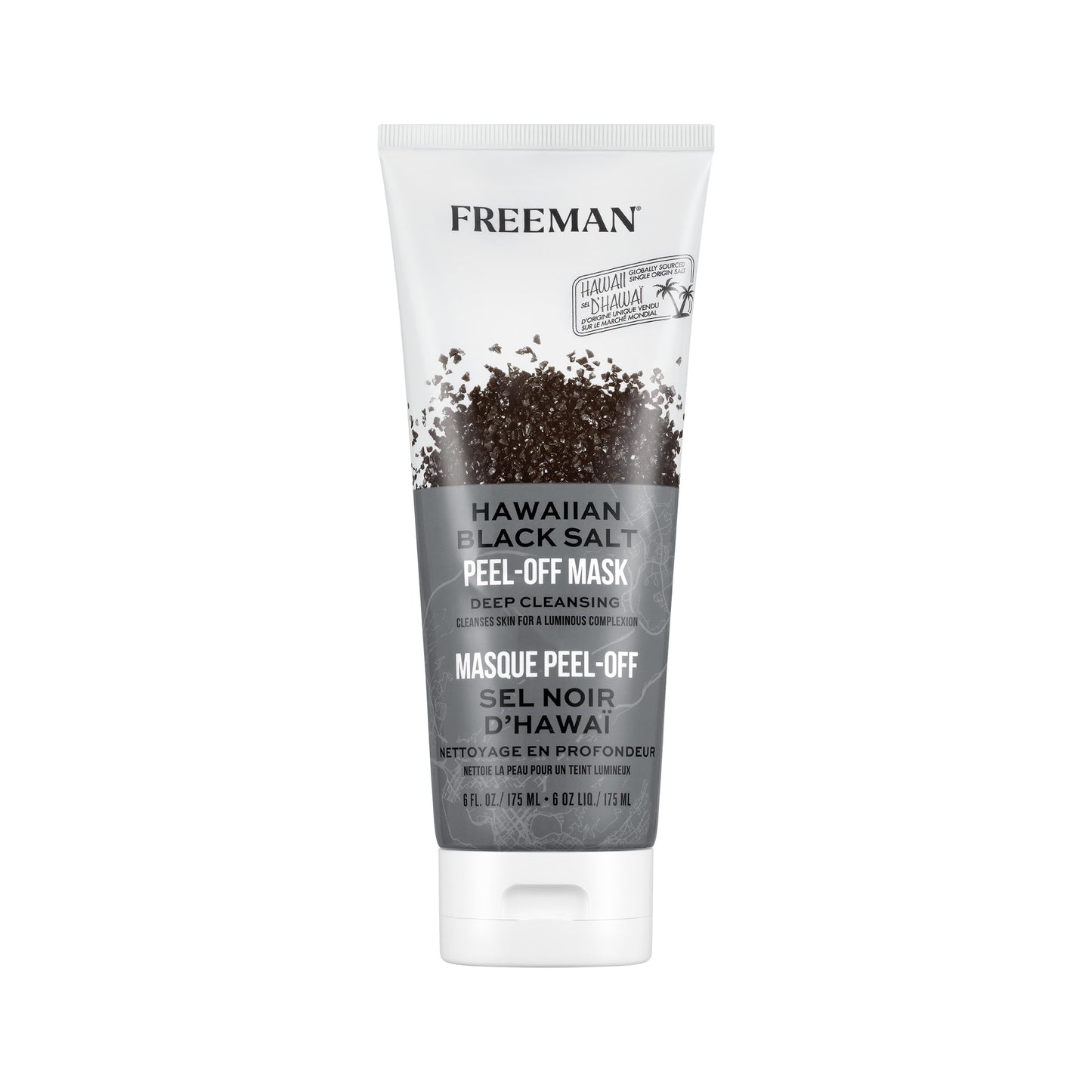 Freeman Exotic Blends Hawaiian Black Salt Peel Off Facial Mask, 6 fl.oz./175 mL Tube