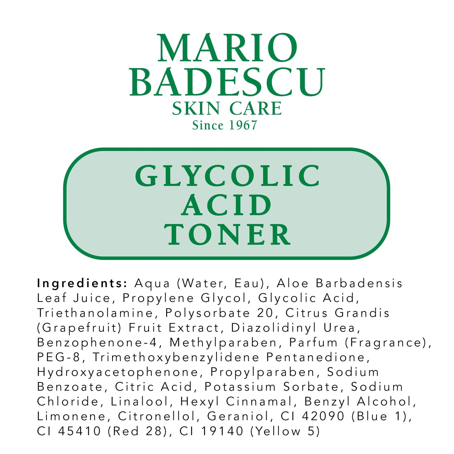 Mario Badescu Glycolic Acid Toner for Dry and Combination Skin, Alcohol-Free Facial Toner for Aging Skin, Formulated with Exfoliating Glycolic Acid & Antioxidant Grapefruit Extract, 16 Fl Oz