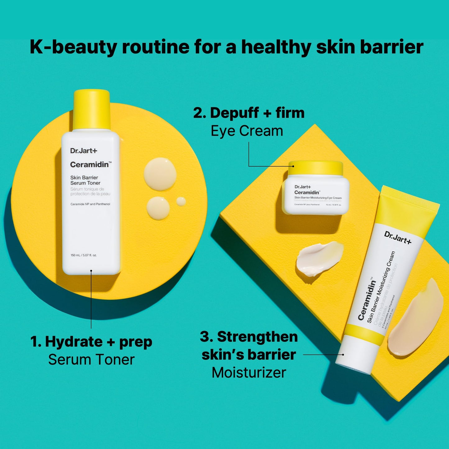 Dr.Jart+ Ceramidin Skin Barrier Face Serum Toner with Ceramides | Korean Skin Care, 5.07 Fl Oz