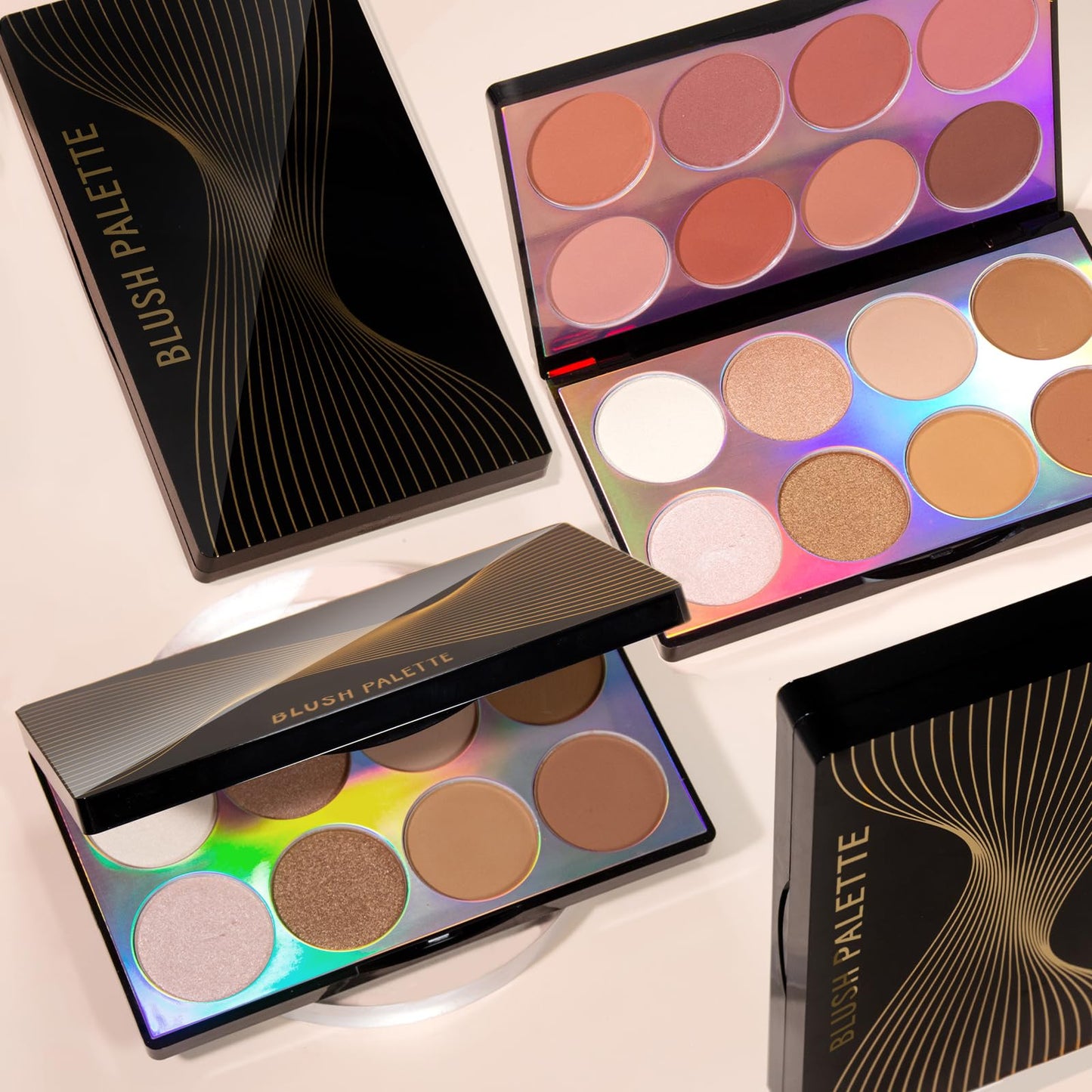 HOSAILY 16 Colors Blush Contour Highlighter Makeup Palette, All-in-One Shimmer Silky Matte Mineral Blush Powder Palette, Face Sculpting Bronzer Blusher Illuminator for a Natural Glowing