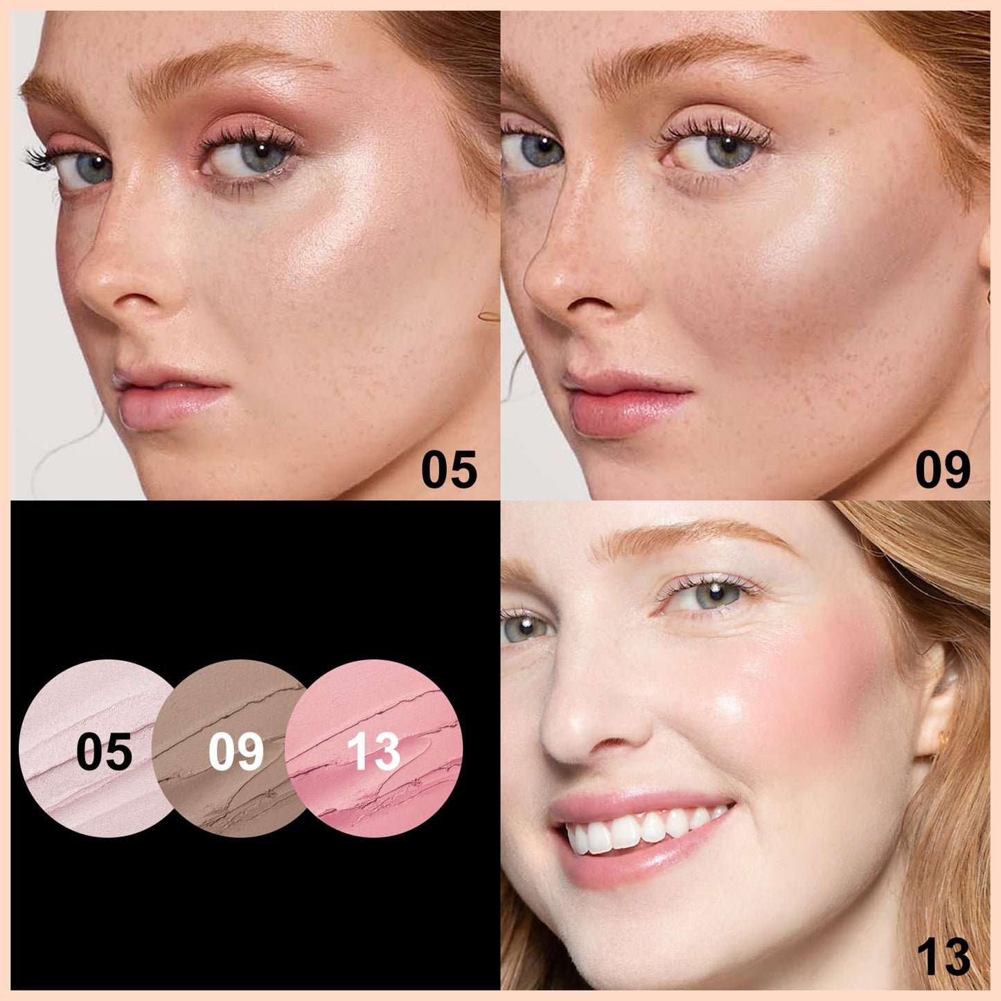 FOCALLURE 3 Pcs Cream Contour Sticks,Shades with Highlighter & Bronzer & Blush,Non-greasy Long-wear Face Contouring Pen,Easy to Sculpt the Face and Create a Lightweight Finishing Makeup,FAIR
