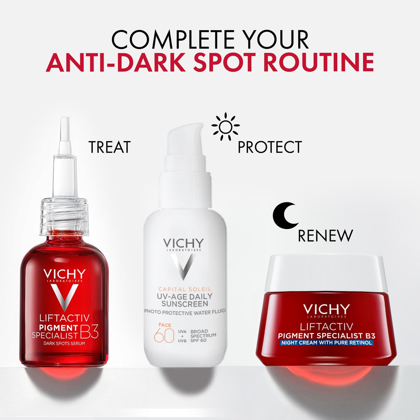 Vichy LiftActiv B3 Serum, 8% Niacinamide + Melasyl + Glycolic Acid, Anti-Aging Dark Spot Corrector for Uneven Skin Tone, Lightweight Face Serum for Women & Men, Non-Sticky
