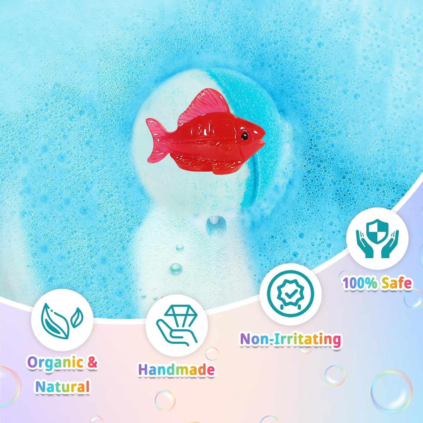 Bath Bombs for Kids with Surprise Inside, 24 Pack Kids Bath Bombs Gift Set, Kid Bubble Bath Fizzy for Girls Boys with Bath Toys Inside