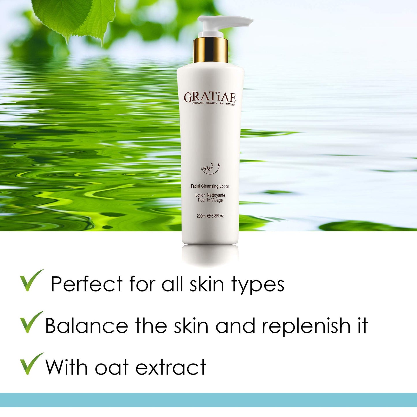 Gratiae Organics Facial Cleansing Lotion, 6.8-Ounce