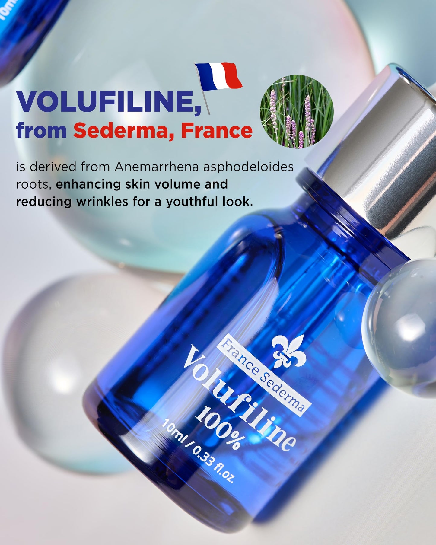 100% Volufiline Ampoules – Advanced Firming & Lifting Facial Ampoule from France Sederma, Intense Hydration & Skin Rejuvenation for Youthful, Perfect for Layering & DIY, 0.33 fl.oz (10ml) 2 Pack
