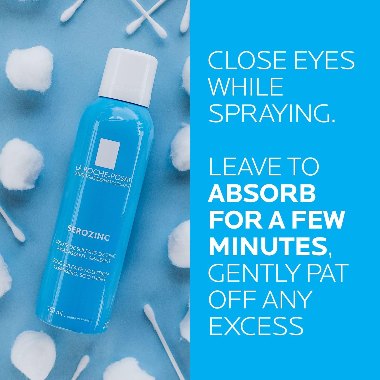 La Roche-Posay Serozinc Face Toner for Oily Skin with Zinc, Mattifying Face Spray and Acne Prone Skin Toner to Reduce Shine for Oil Control, Alcohol Free Face Mist, 5 Fl Oz (Pack of 1)