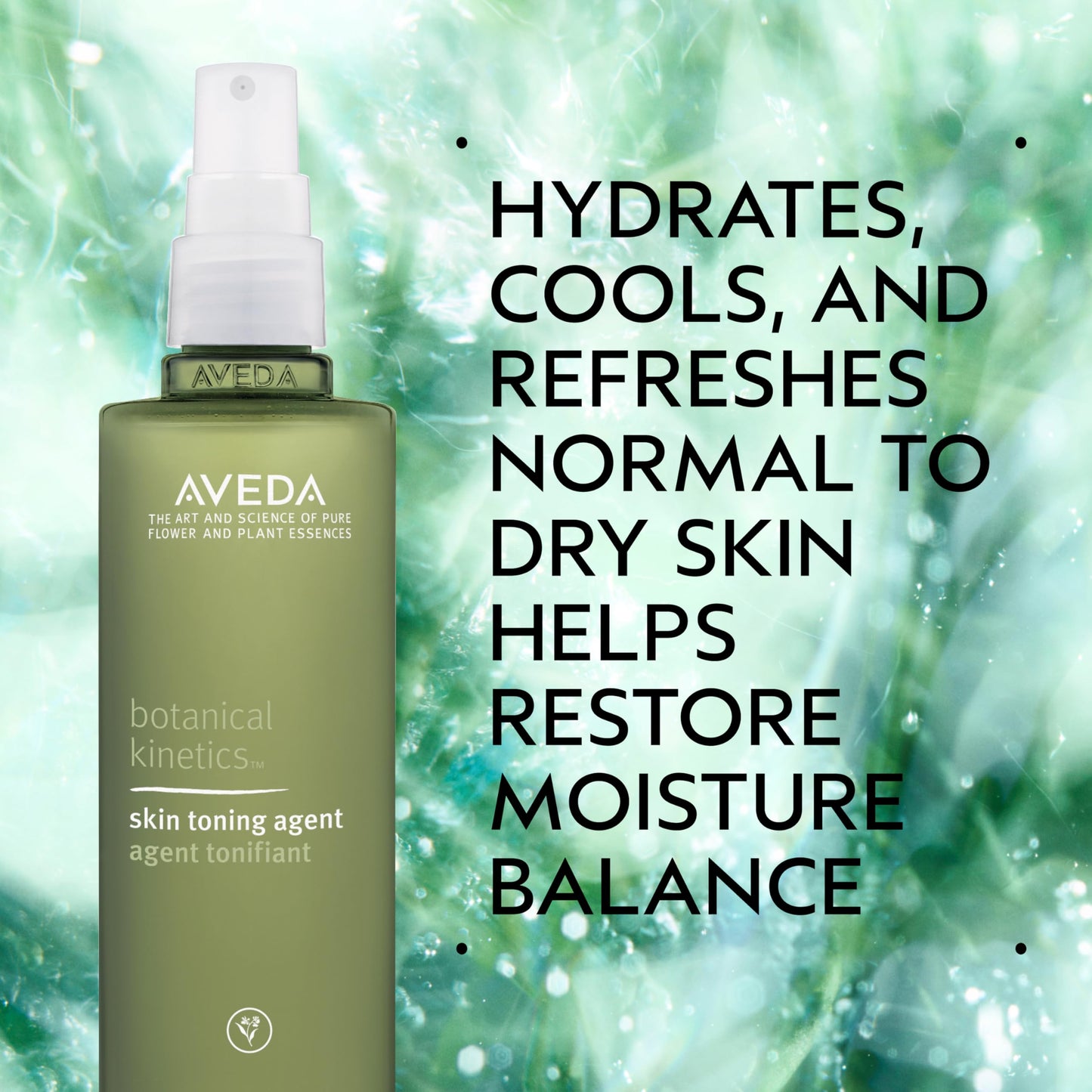 Aveda Botanical Kinetics Skin Toning Agent | Hydrating Toner for Normal to Dry Skin | with Rosewater, 5.0 Fl Oz