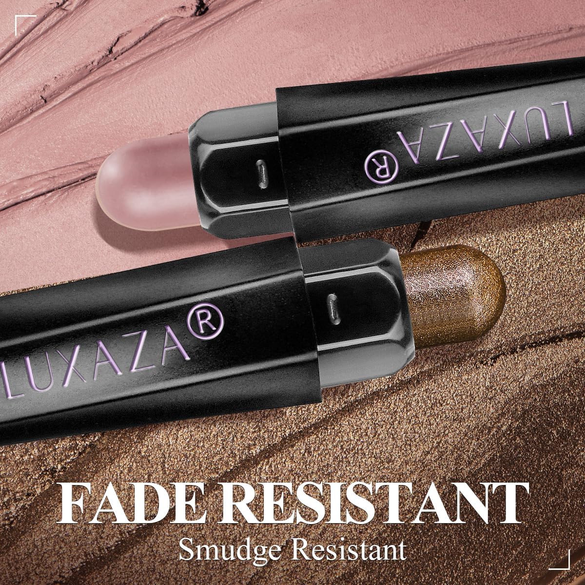 LUXAZA PRO Neutral Eyeshadow Stick Makeup 6PCS Set, Brown Nude Metallic Shimmer Matte Cream Eye Shadow Palette Eyeliner Brightener Pencil Crayon, Halloween Makeup - BROWN CANYON