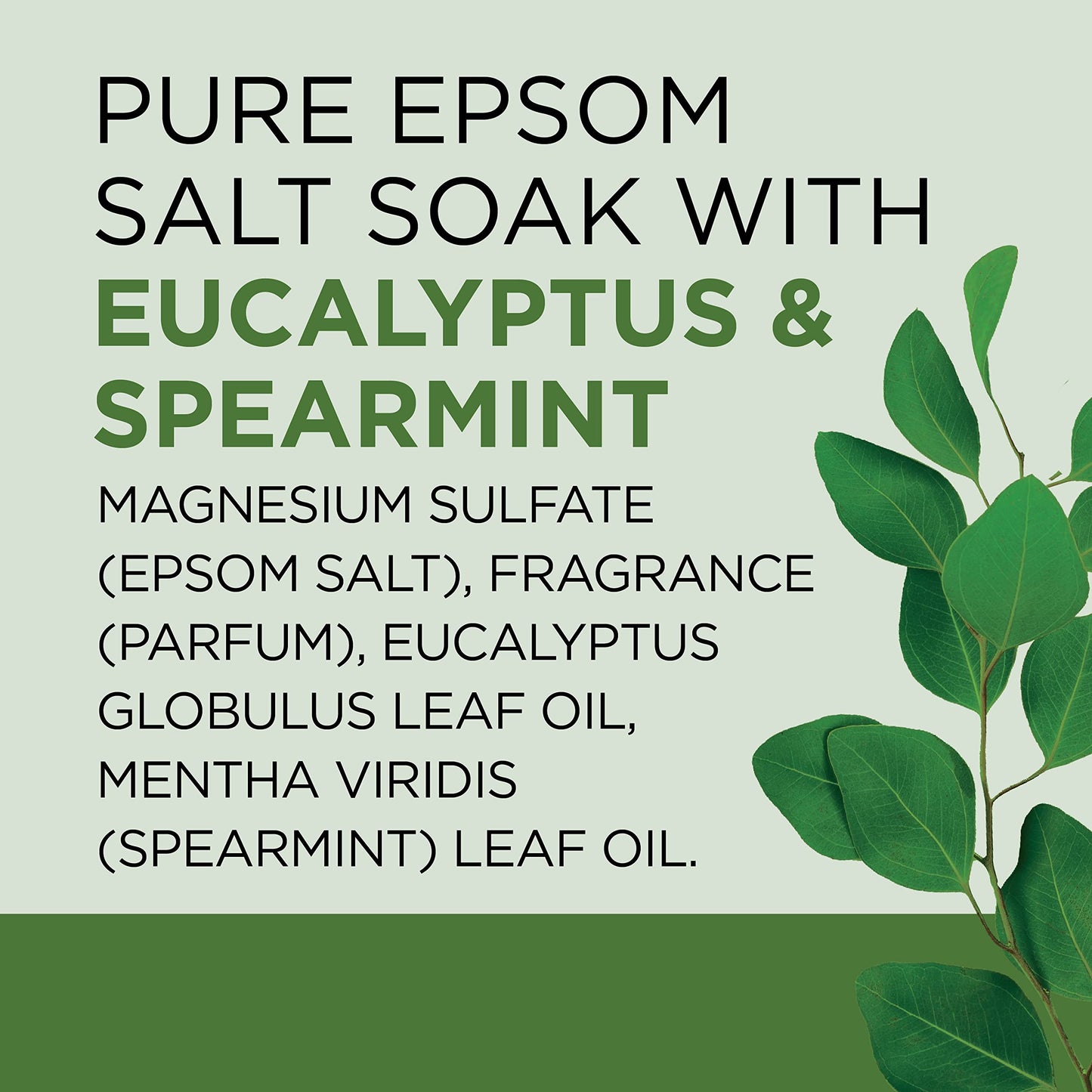 Dr Teal's Epsom Salt Magnesium Soak, Relax & Relief with Eucalyptus & Spearmint Essential Oils, 3 lbs