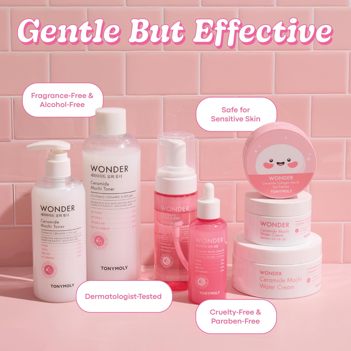 TONYMOLY Wonder Ceramide Mochi Toner, Dewy, Glass Skin Toner, Hydrate & Strengthens for Stronger and Healthier Skin, 16.9 oz