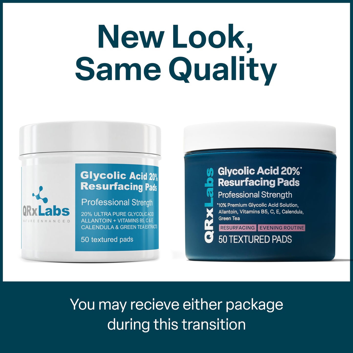 Glycolic Acid 20% Resurfacing Pads for Face & Body with Vitamins B5, C & E, Green Tea, Calendula, Allantoin - Exfoliates Surface Skin and Reduces Appearance of Fine Lines and Wrinkles - Peel Pads