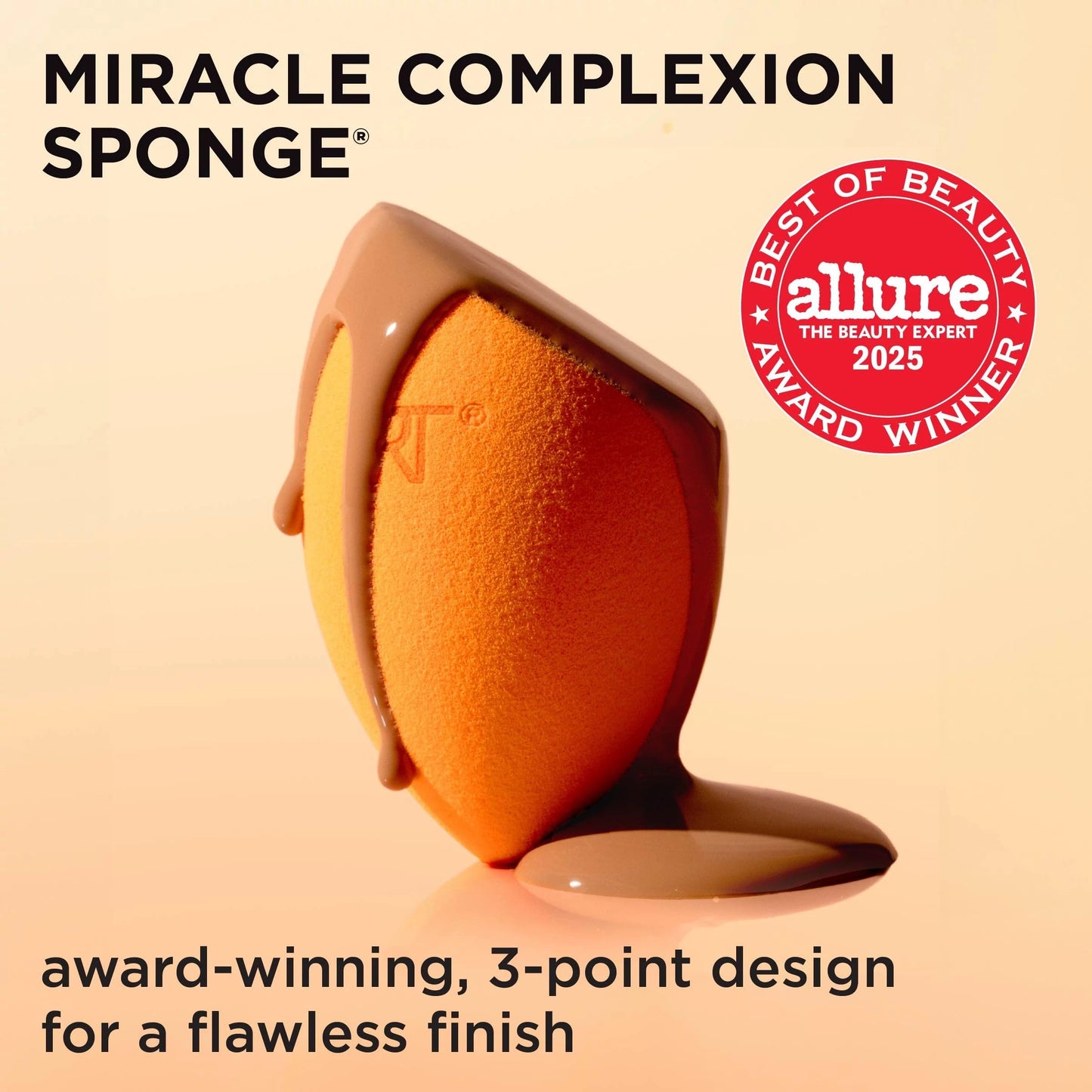 Real Techniques Miracle Complexion Makeup Sponge, 4-Pack Beauty Blender For Liquid & Cream Foundation, Streak-Free Coverage, Latex-Free, Vegan & Cruelty-Free