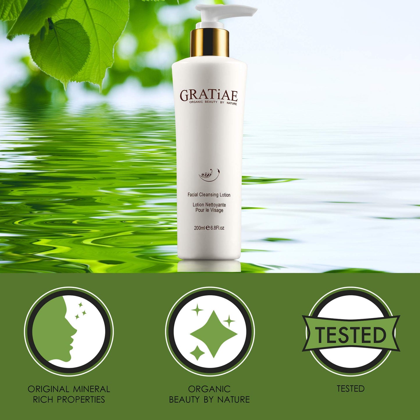 Gratiae Organics Facial Cleansing Lotion, 6.8-Ounce