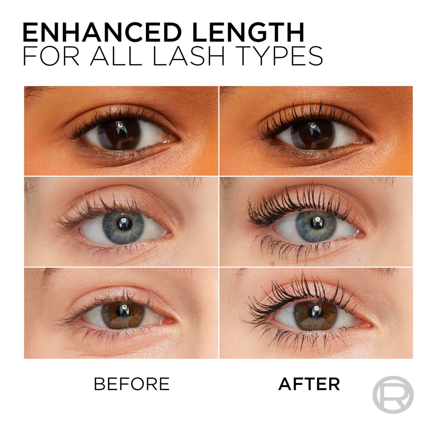 L'Oreal Paris Makeup Telescopic Original Lengthening, Lash Separating Mascara with Dual Precision Brush, Washable, Black Brown, 0.27 Fl Oz., 1 Count