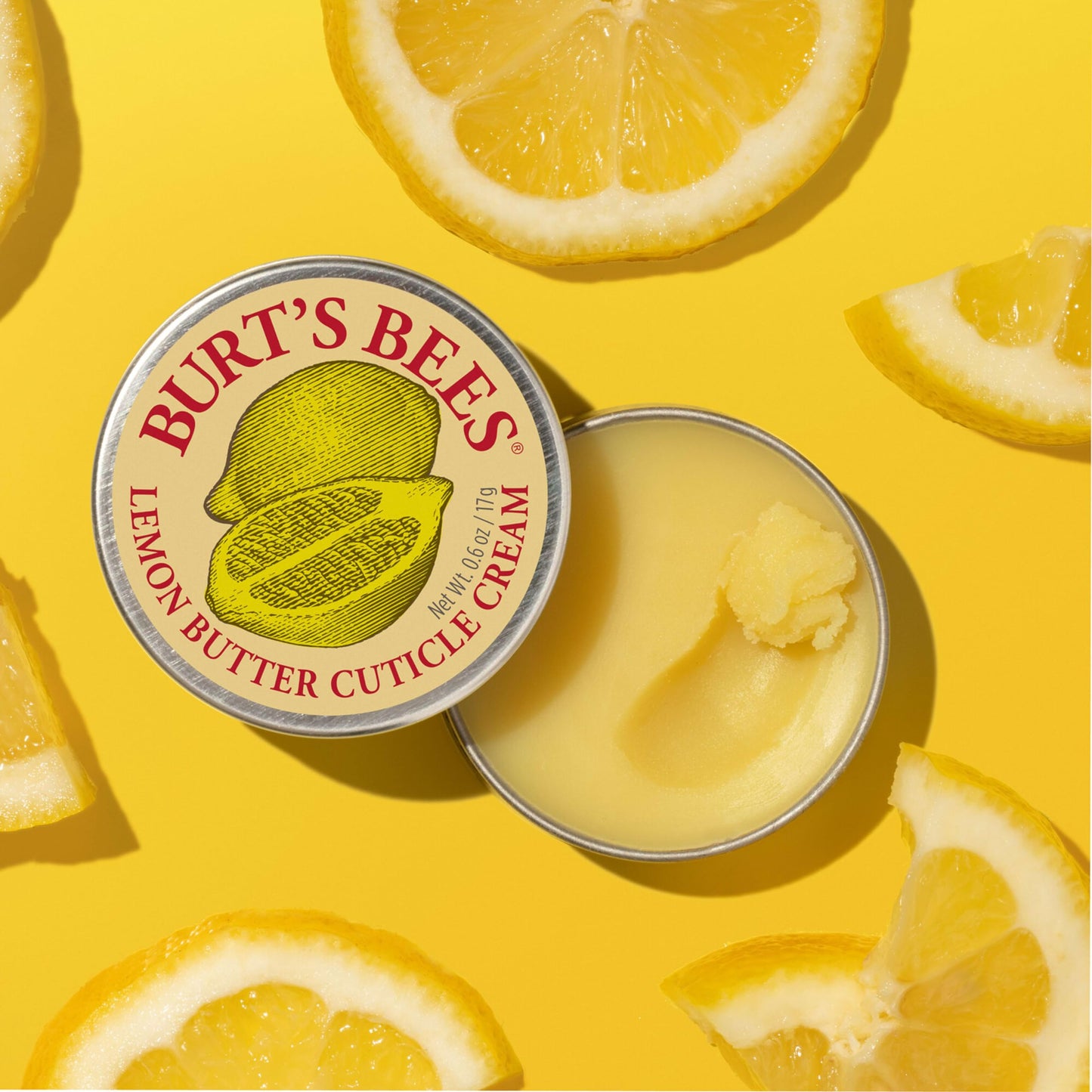 Burt's Bees Christmas Gifts, Hand Skin Care Stocking Stuffers, Moisturizing Cuticle Cream for Dry Skin, 100% Natural Origin, with Lemon Butter, 0.6 oz. (3-Pack)