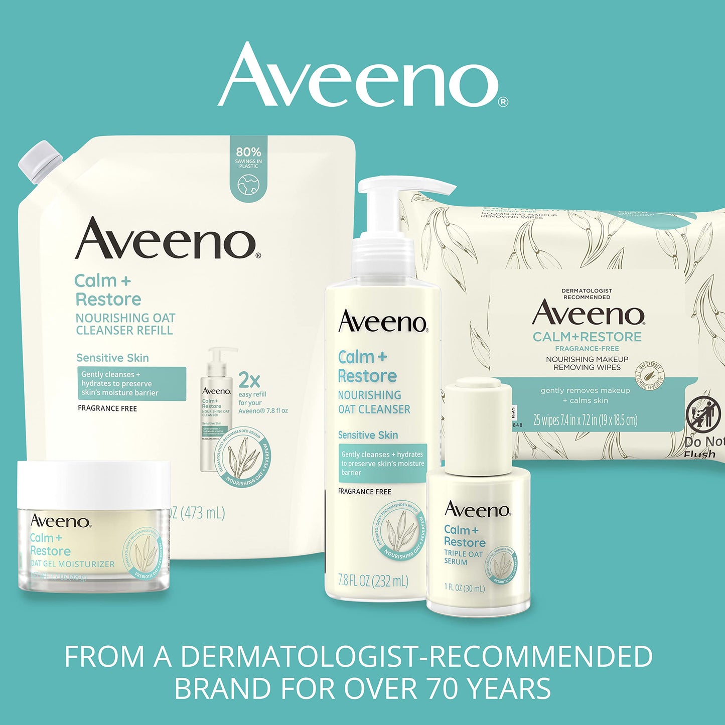 Aveeno Calm + Restore Skin Therapy Balm, Soothing & Moisturizing Skin Protectant for Sensitive Skin, Colloidal Oatmeal & Ceramide to Help Fight Dry Skin, Fragrance- & Steroid-Free, 1.7 oz