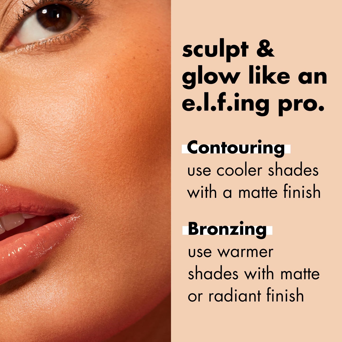 e.l.f. Primer-infused Bronzer, Long-Wear, Matte, Bold, Lightweight, Blends Easily, Contours Cheeks, Forever Sun Kissed, All-Day Wear, 0.35 Oz
