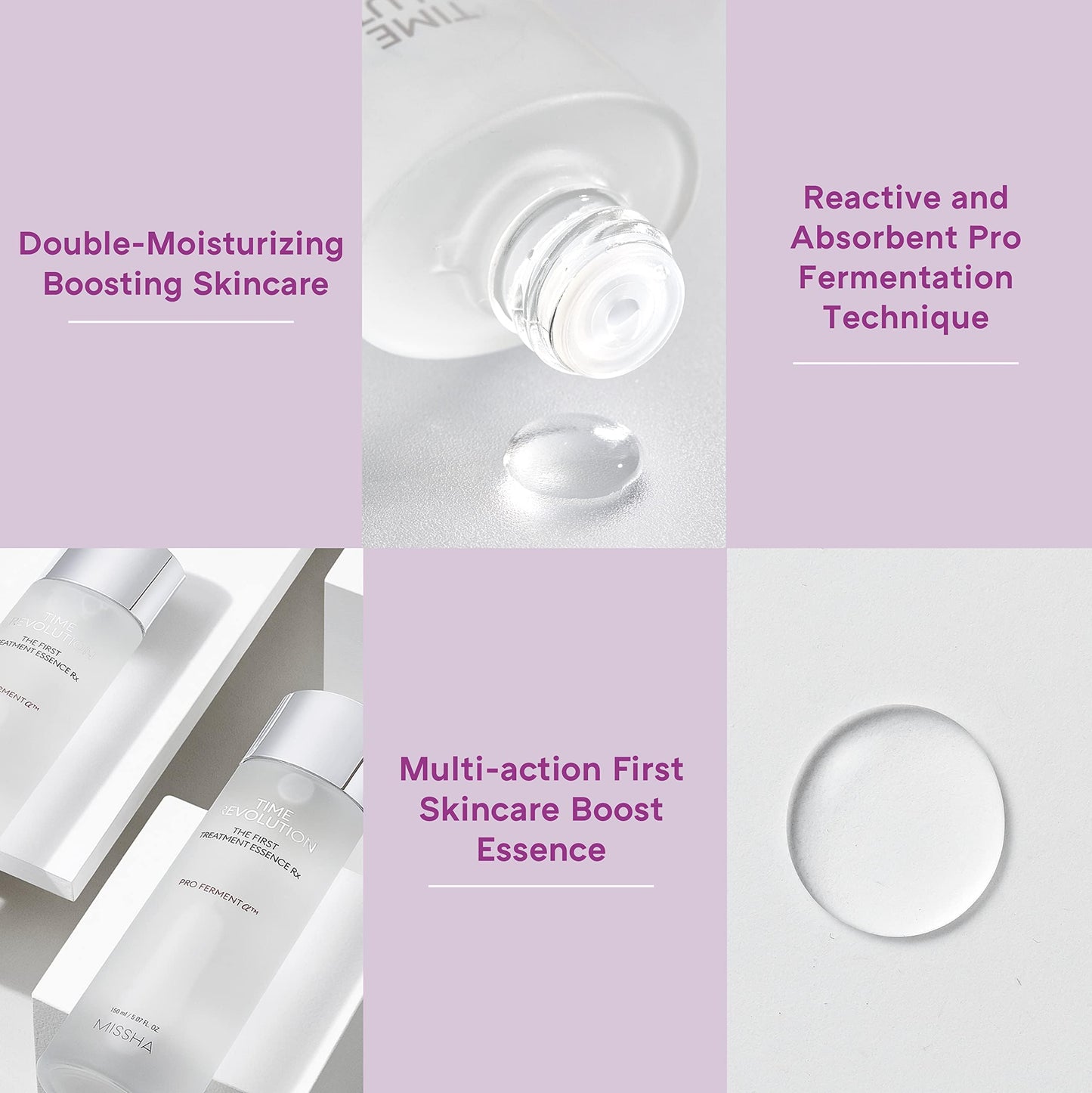 MISSHA Time Revolution The First Essence RX (4th Gen) 5.07 Fl oz/150ml, Korean Face Essence, Hydrating Facial Toner, Skin Smoothing & pH Balancing Toner for All Skin Types