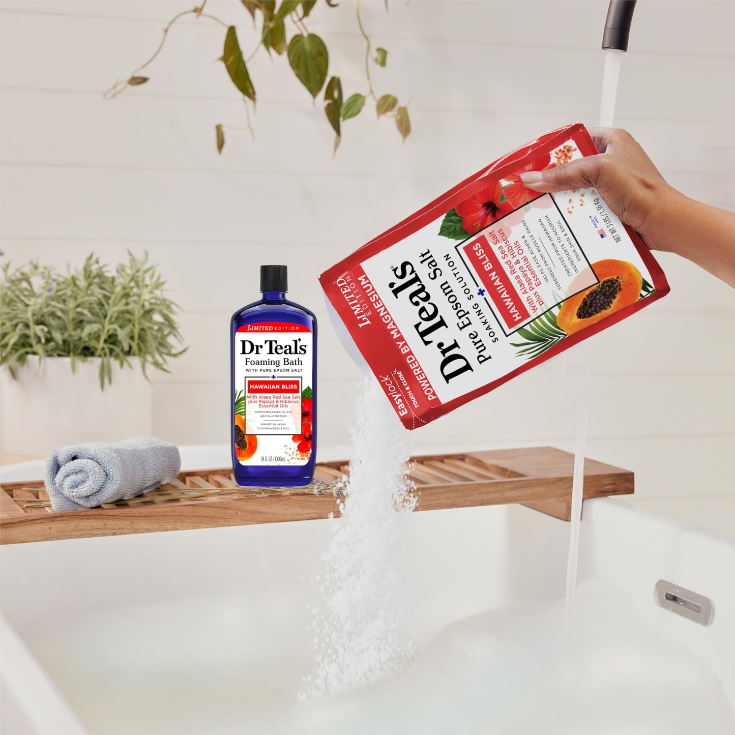 Dr Teal's Epsom Salt Magnesium Soak, Limited Edition Hawaiian Bliss, 3lbs