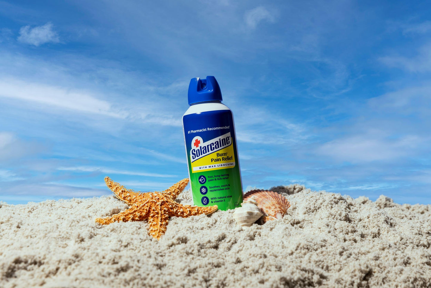 Solarcaine Aloe Sunburn Relief Spray with 4% Lidocaine - After Sun Care Relief for Burns, Scrapes & Itch - Aloe Spray to Soothe, Cool & Replenish Skin - 4oz