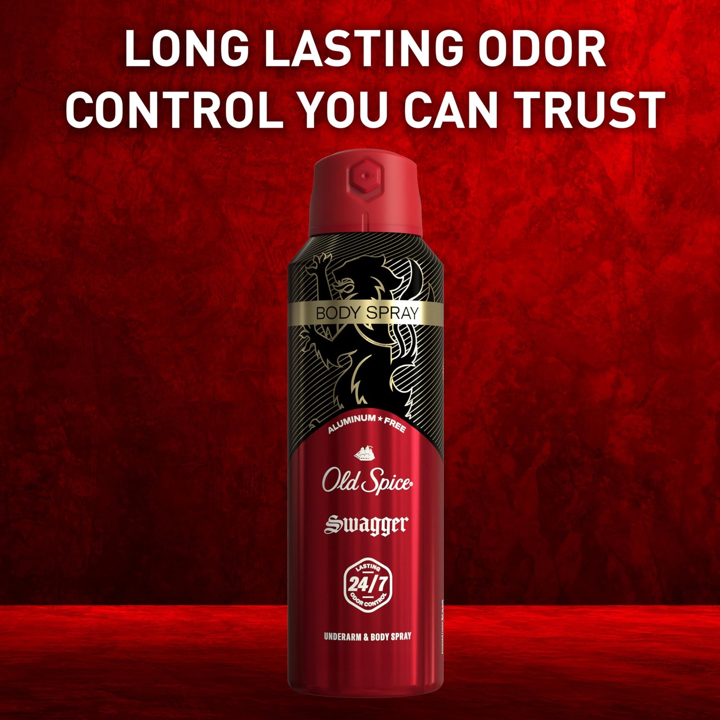 Old Spice Aluminum Free Body Spray for Men, 24/7 Odor Protection, 24/7 Lasting Fragnance & Freshness, Cologne Quality Scent, Swagger with Cedarwood Scent, 5.1 oz (Pack of 3)
