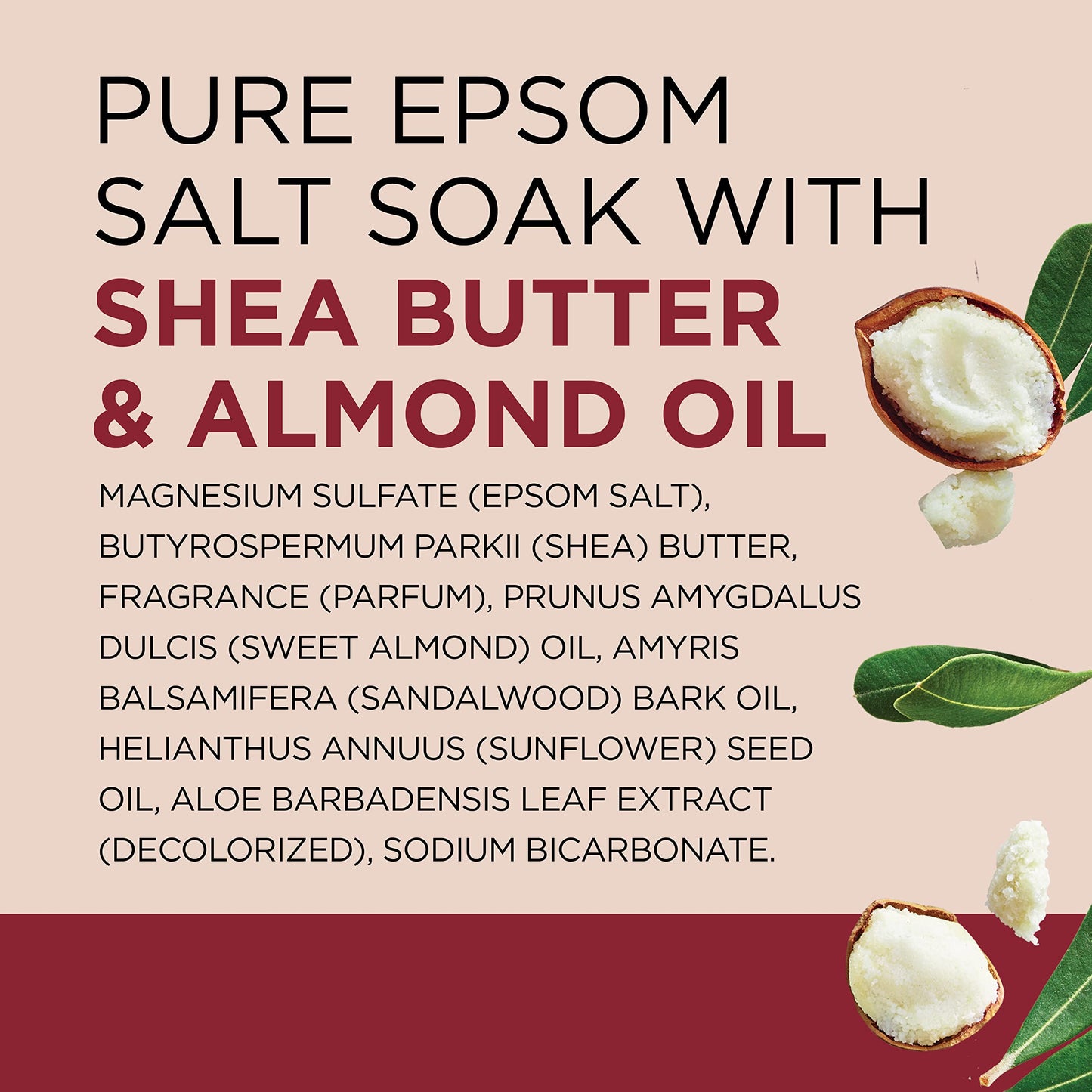 Dr Teal's Epsom Salt Magnesium Soak, Soften & Moisturize with Shea Butter & Almond Oil, 3 lbs