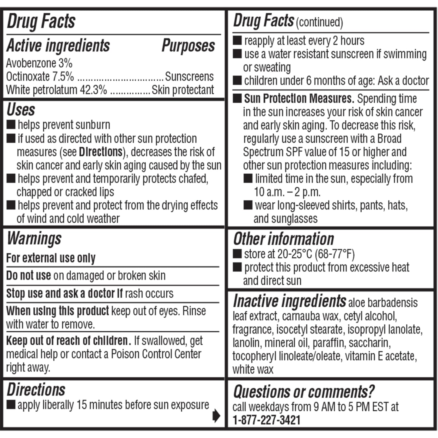 ChapStick Moisturizer Original Lip Balm Tubes, SPF 15 and Skin Protectant - 0.15 Oz, 3 Count (Pack of 1)