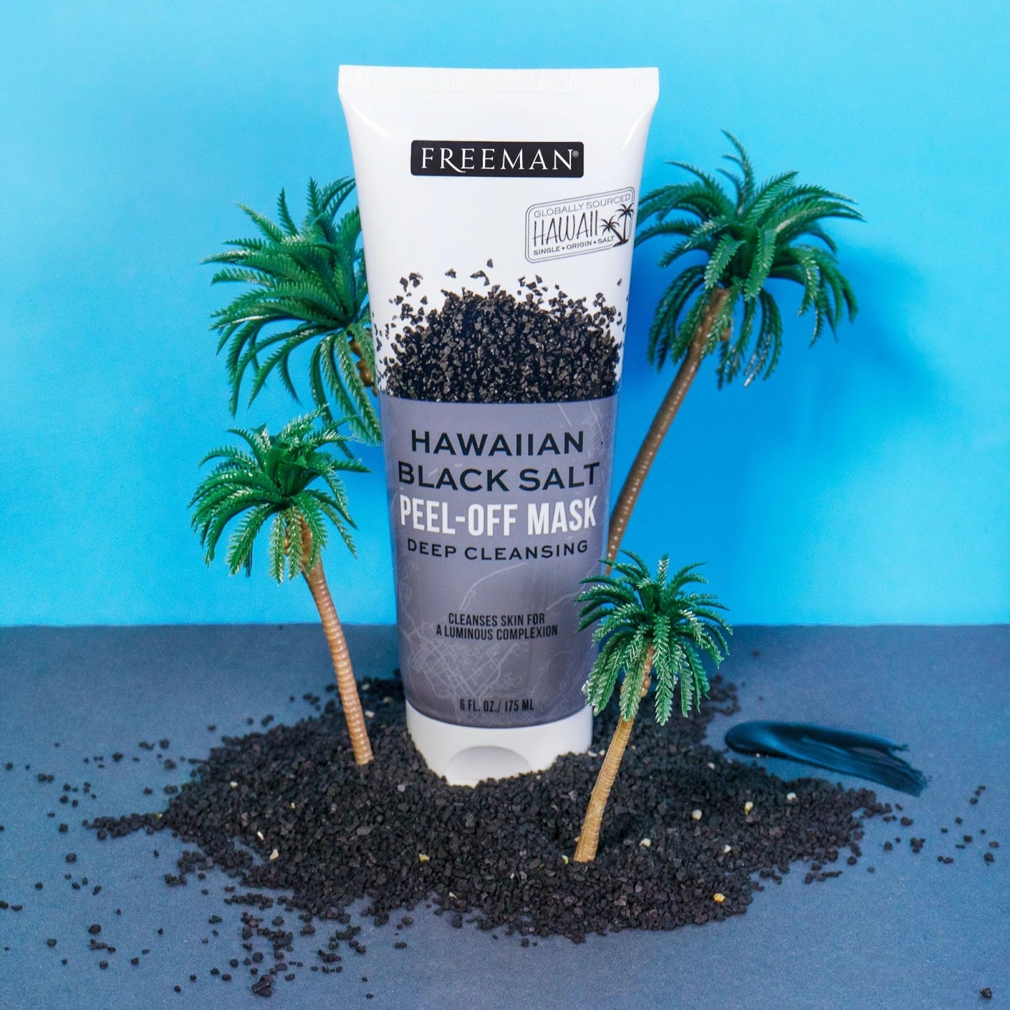 Freeman Exotic Blends Hawaiian Black Salt Peel Off Facial Mask, 6 fl.oz./175 mL Tube