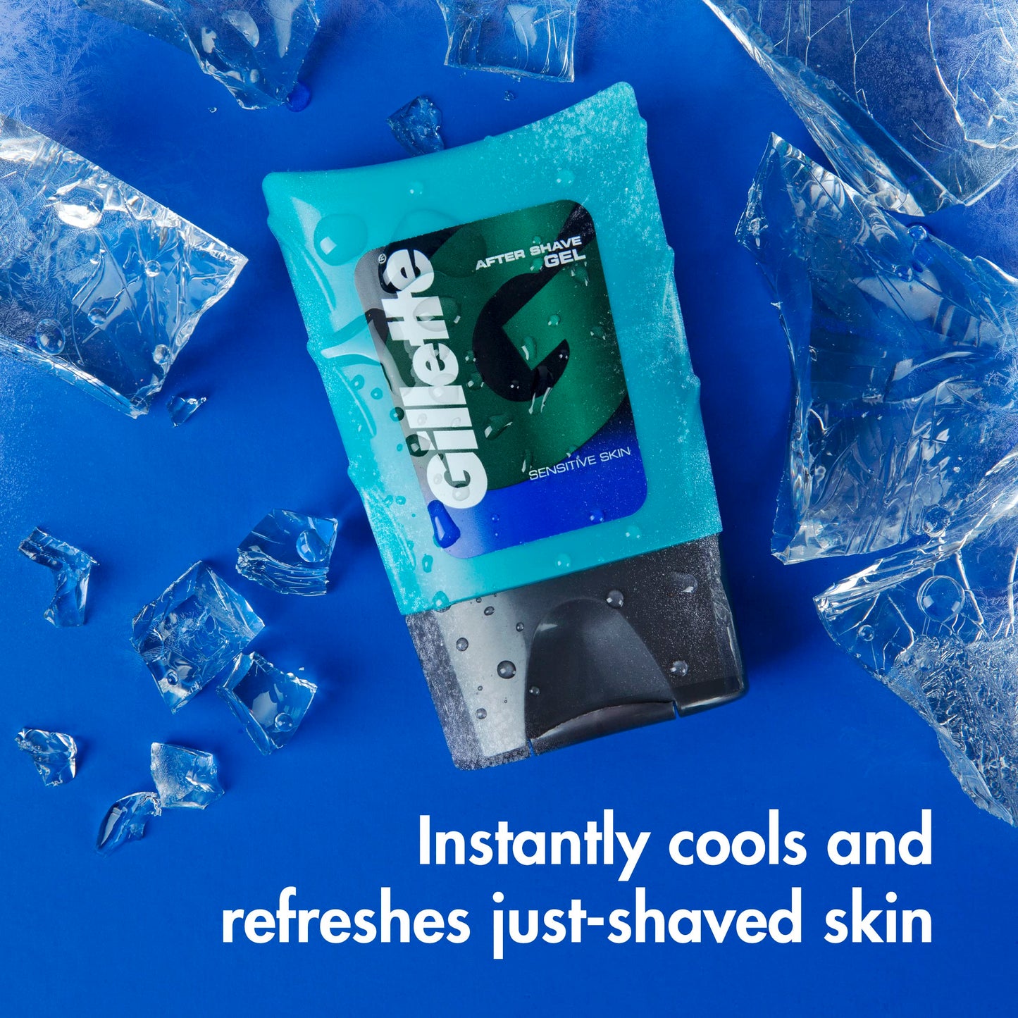 Gillette After Shave Gel for Men, Aftershave for Men, After Shave Lotion for Men, Calms, Soothes and Refreshes Sensitive Skin, Light Fragrance, 2.5 oz, Pack of 6, After Shave Cologne Men, Aftershave