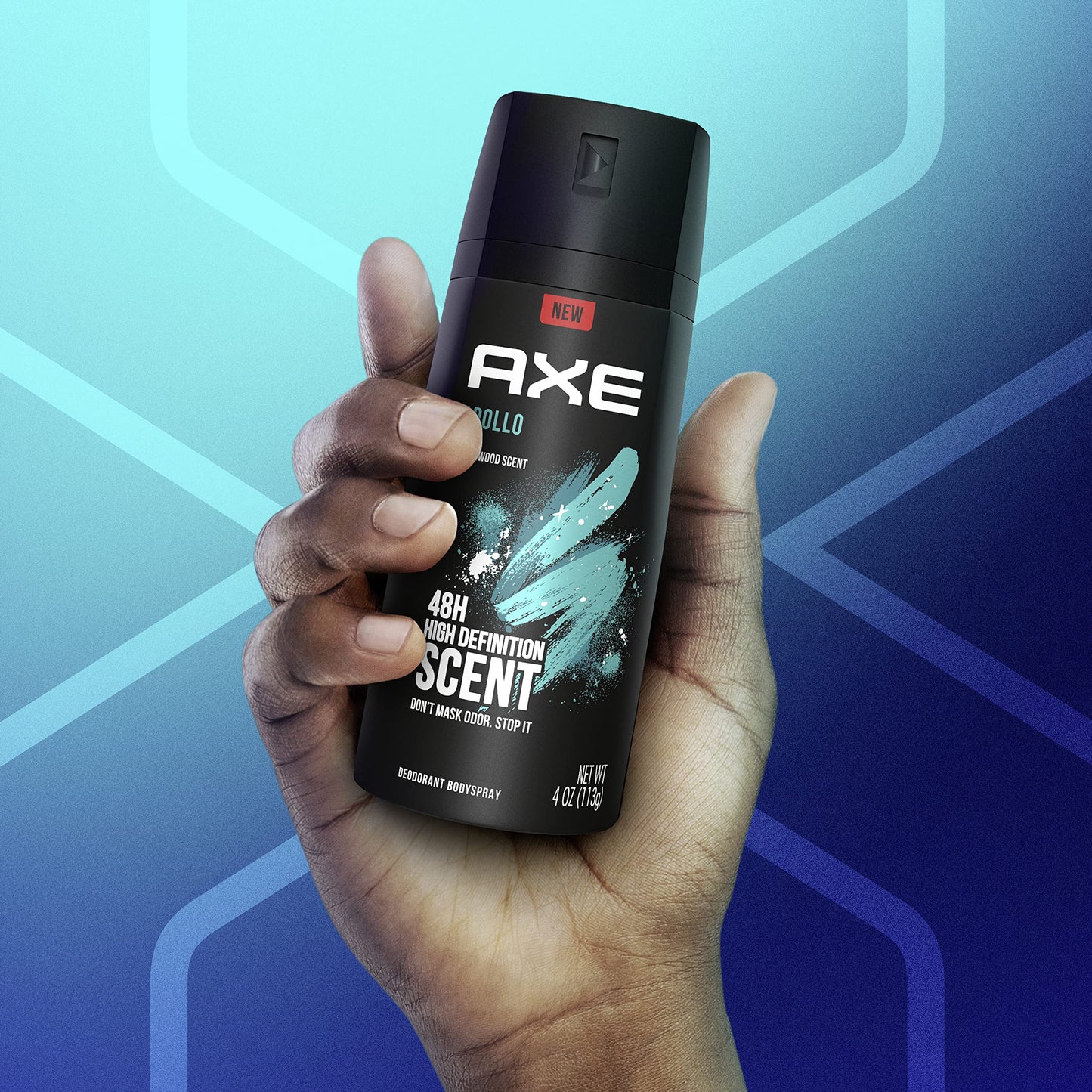 AXE Apollo Body Spray Deodorant for Long-Lasting Odor Protection, Sage & Cedarwood Deodorant for Men Formulated Without Aluminum 4oz 4 Count
