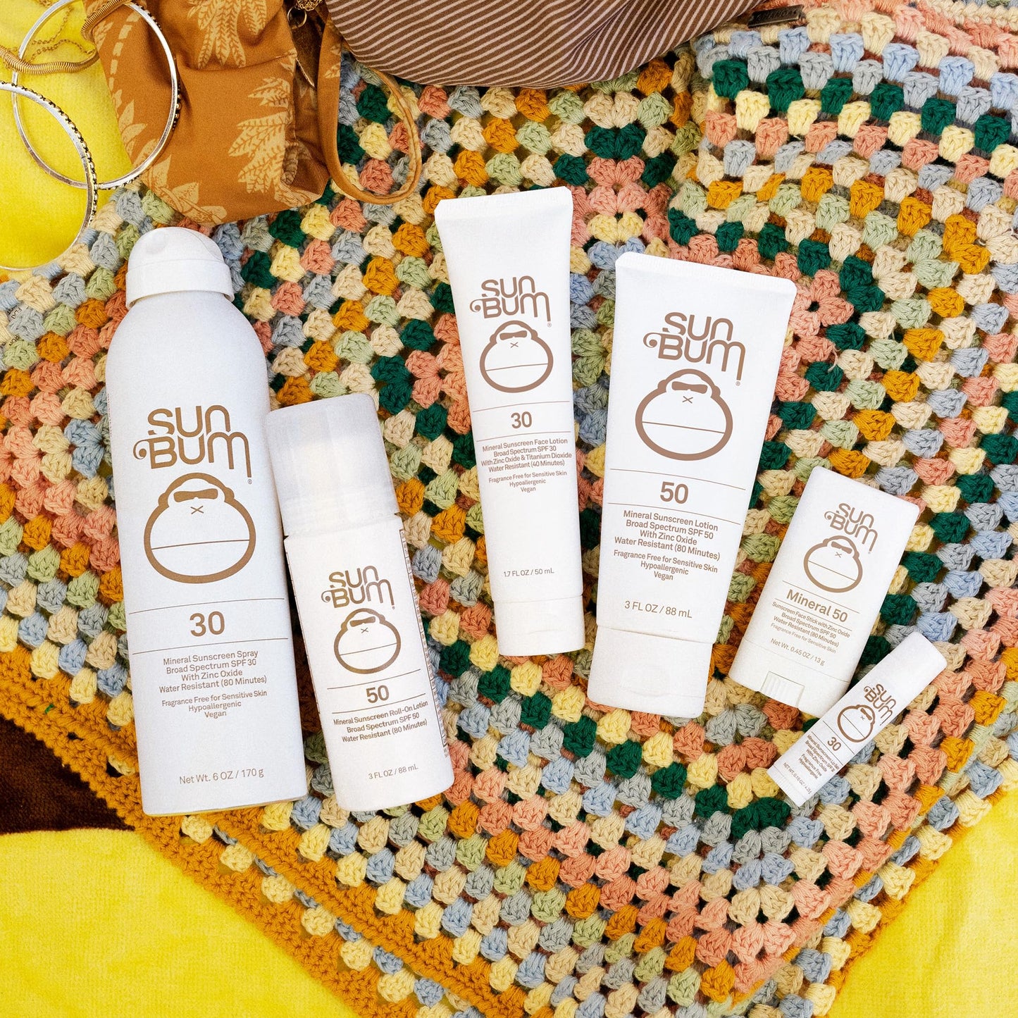 Sun Bum Mineral SPF 50 Face Stick Sunscreen - Water-Resistant Broad Spectrum Sunscreen with Vitamin E - Hawaii 104 Act Compliant (Made without Octinoxate & Oxybenzone) - Travel Size 0.45 oz