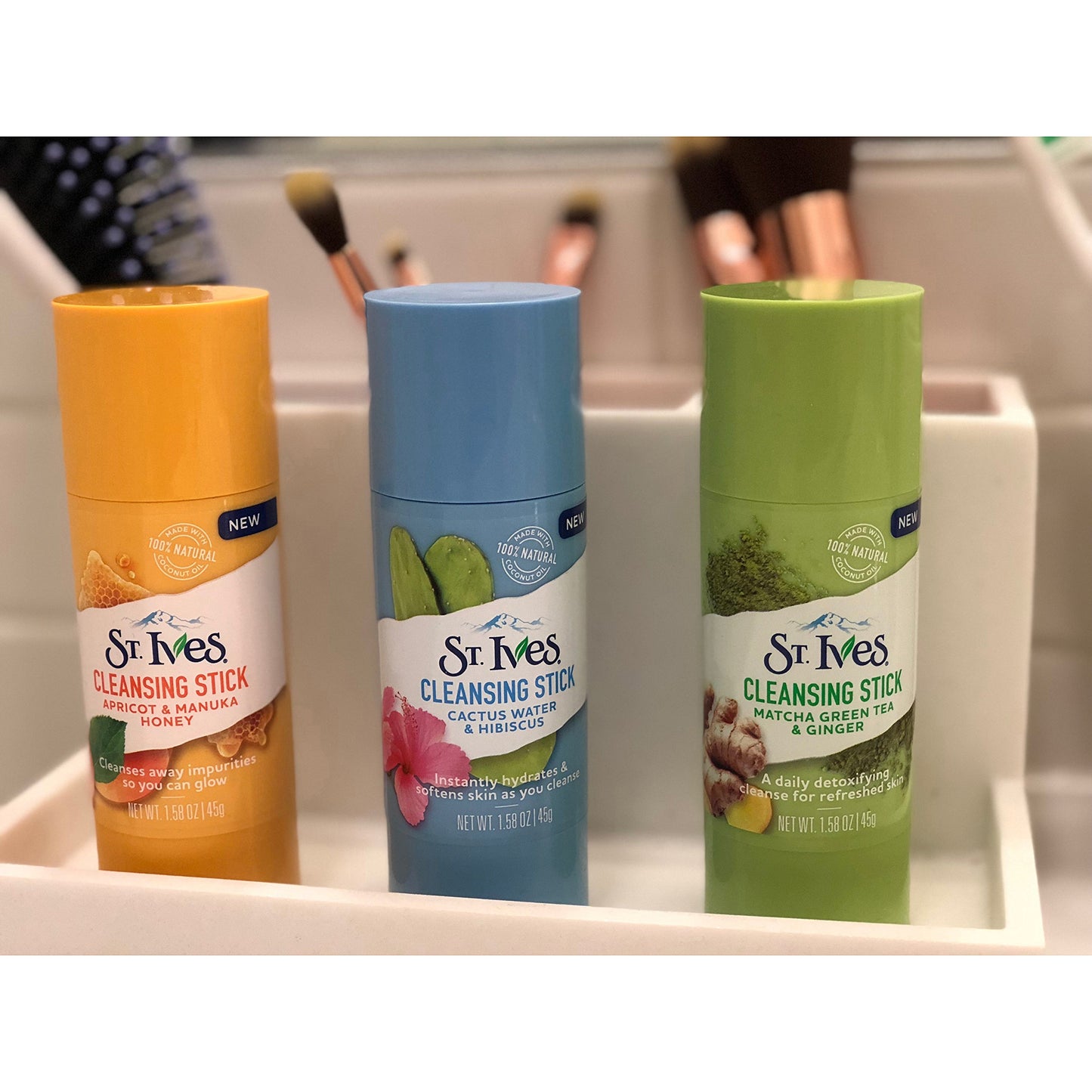 St. Ives Detox Me Daily Cleansing Stick, Matcha Green Tea & Ginger 1.6 oz