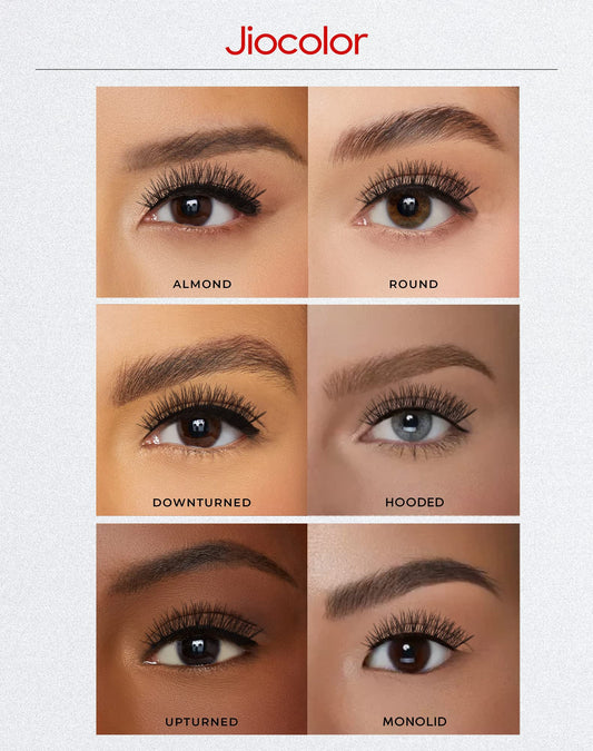 Jiocolor Lashes Natural Look Wispy False Eyelashes D Curl Faux Mink Lashes Fluffy Cotton Band Eyelashes Cat Eye Fake Eyelashes Pack 13MM